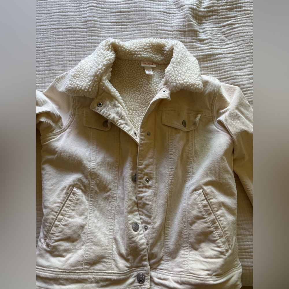 Kids Cream Sherpa-Lined Jacket